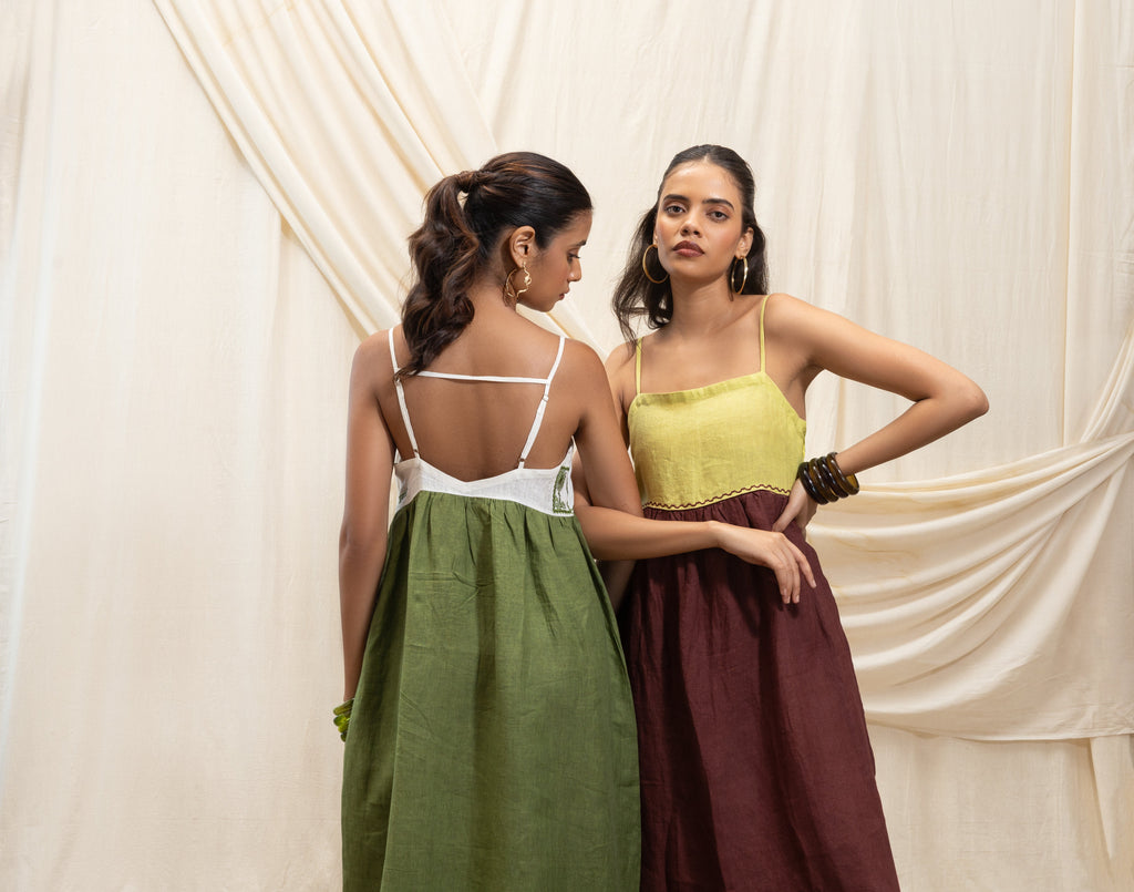 Sun Dress at Kamakhyaa by Akashi Clothing. This item is 100% Linen, Regular Fit, Solid Selfmade, Solids, The Stamp Edit By Akashi Clothing, Under $150