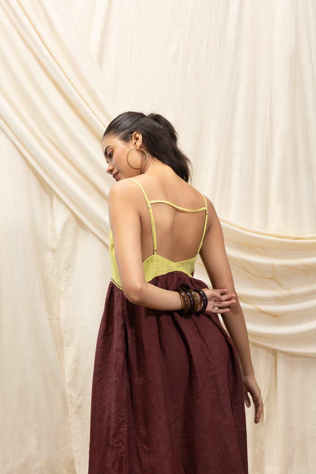 Sun Dress at Kamakhyaa by Akashi Clothing. This item is 100% Linen, Regular Fit, Solid Selfmade, Solids, The Stamp Edit By Akashi Clothing, Under $150