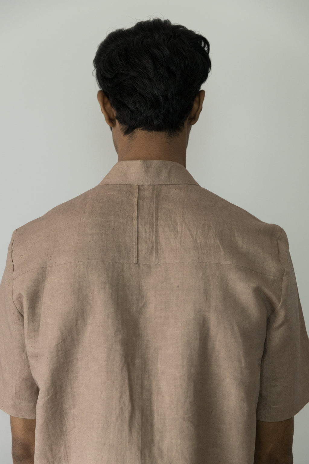 Sunset Rose Pleated Shirt