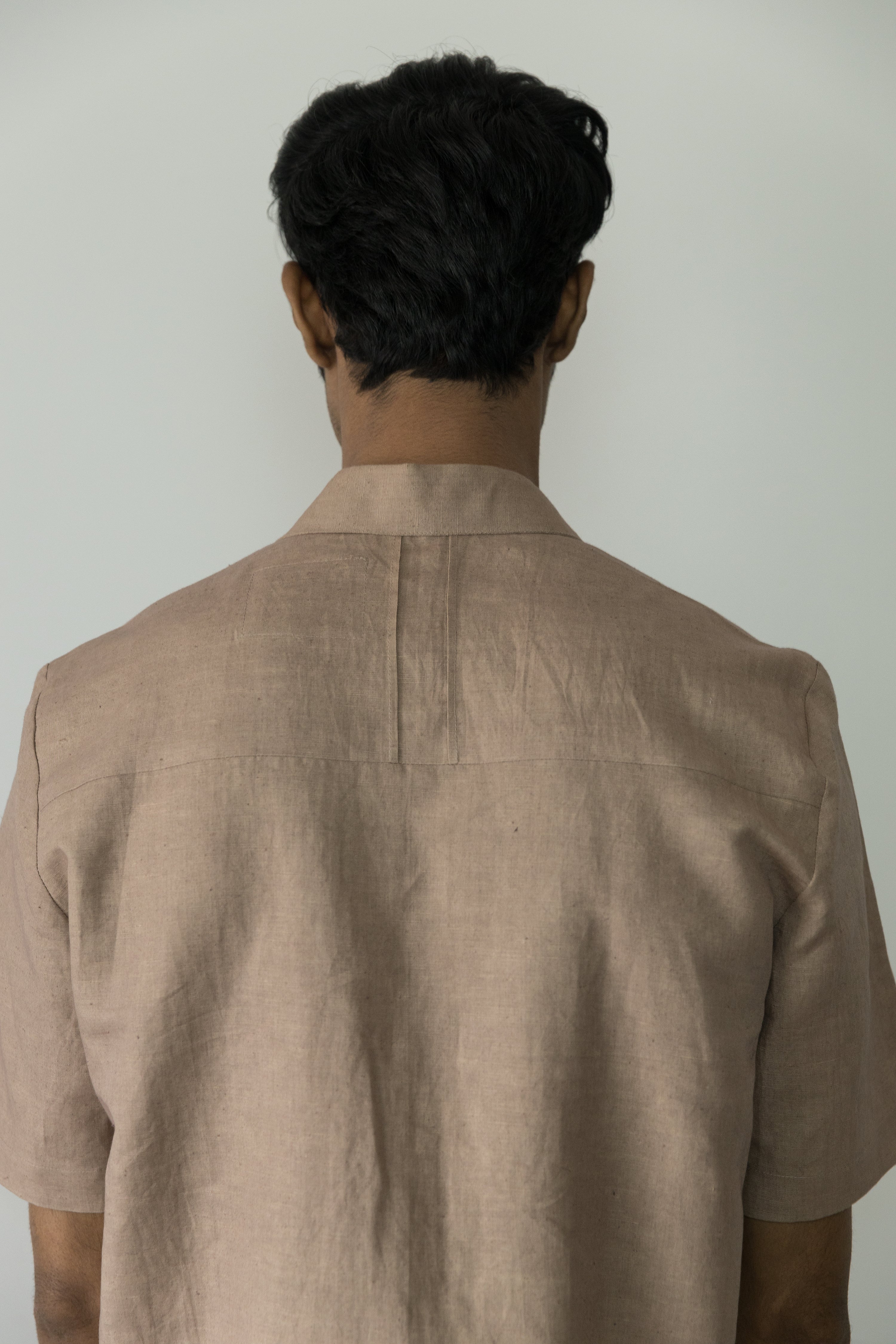 Sunset Rose Pleated Shirt