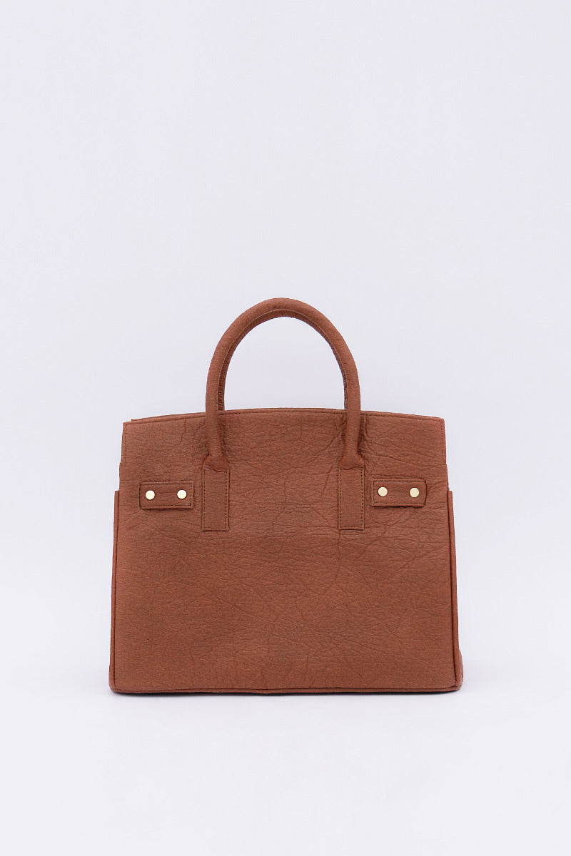 Sydney SYD - Piñatex® Handbag - Mocha at Kamakhyaa by 1 People. This item is Hand Bags, Made from Natural Materials