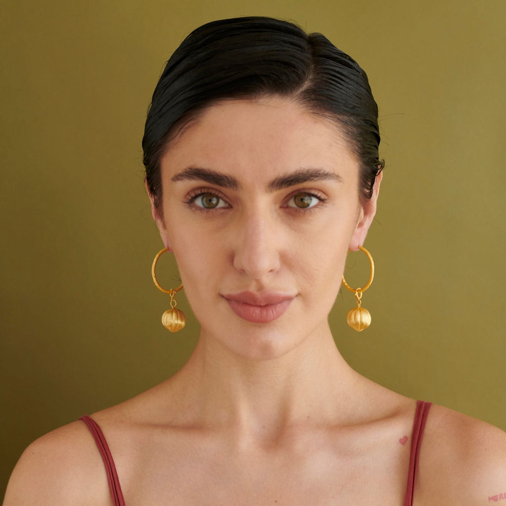 Textured Hoops without charm at Kamakhyaa by The Loom Art. This item is Charms, Hoop Earrings, Missing image, Orbis by The Loom Art, Pendants, Under $50