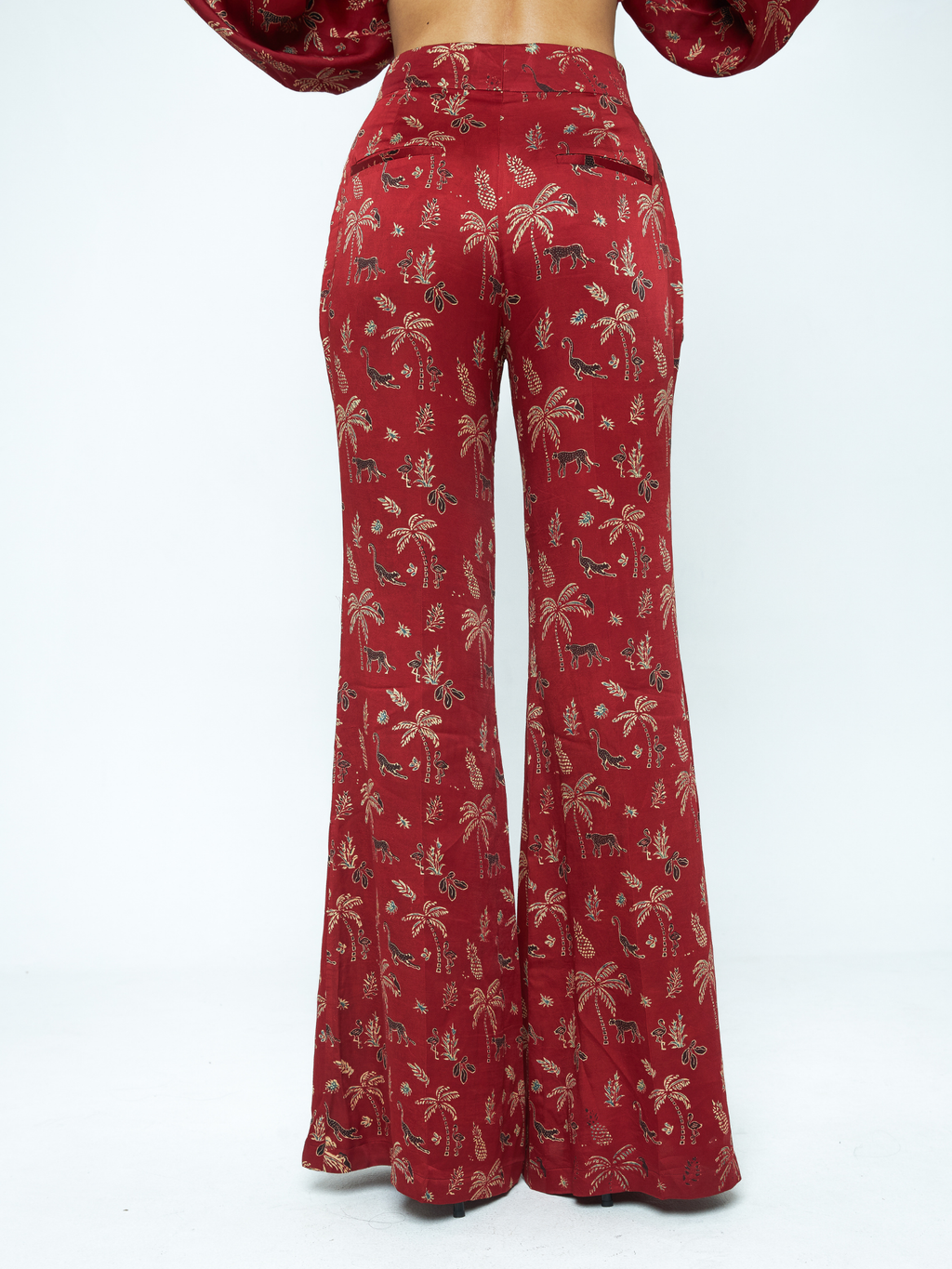 The Flare Pants at Kamakhyaa by Anushé Pirani. This item is Bloom After Dark by Anushe Pirani, Midnight Blueprint, Pants, Under $200, Womenswear