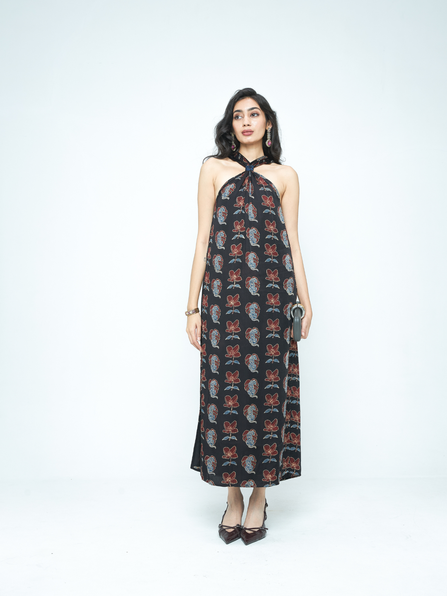 The Knot Dress at Kamakhyaa by Anushé Pirani. This item is Bloom After Dark by Anushe Pirani, Dresses, Midnight Blueprint, Tops & Shirts, Woman co-ord sets, Womenswear