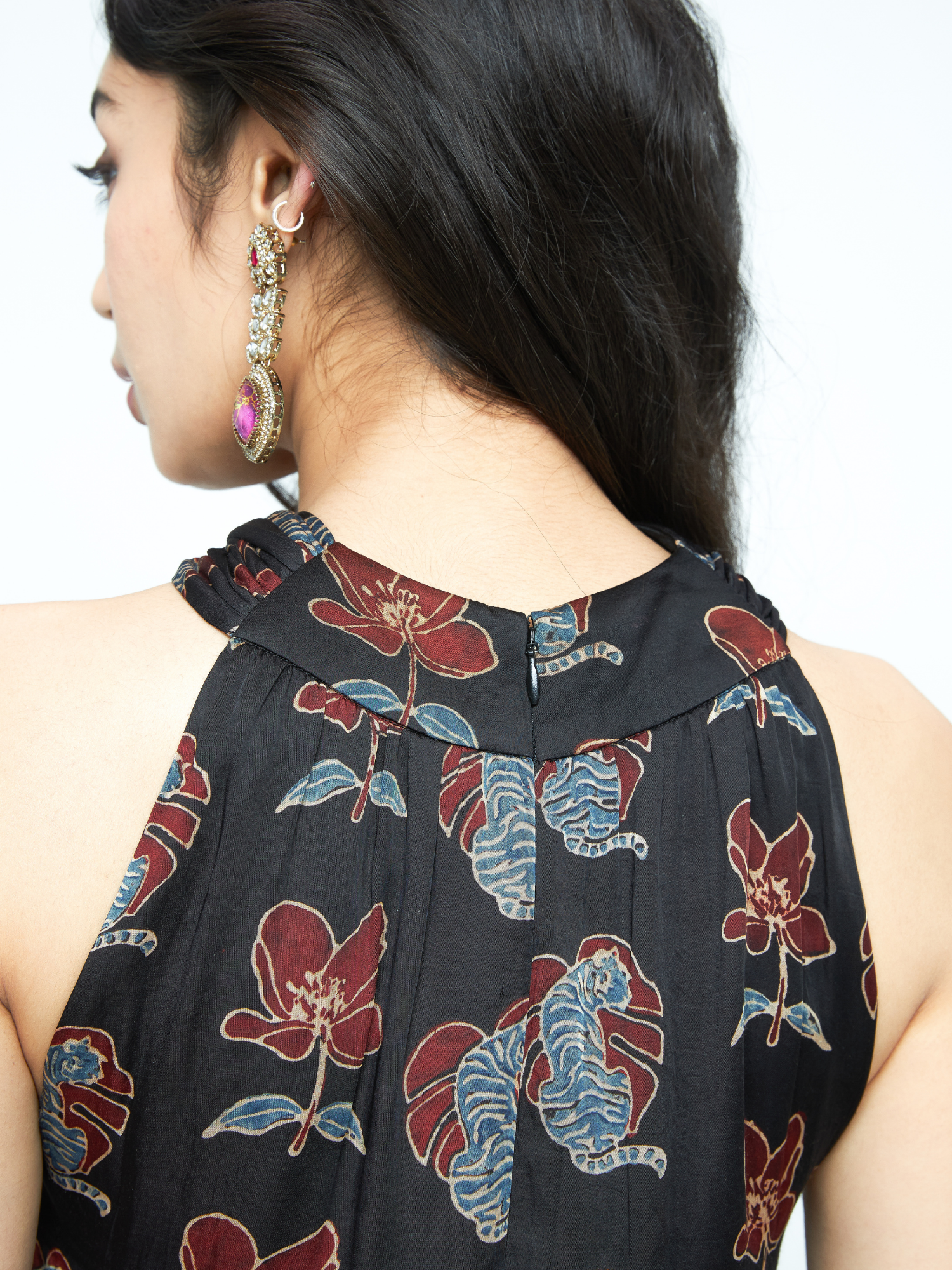 The Knot Dress at Kamakhyaa by Anushé Pirani. This item is Bloom After Dark by Anushe Pirani, Dresses, Midnight Blueprint, Tops & Shirts, Woman co-ord sets, Womenswear