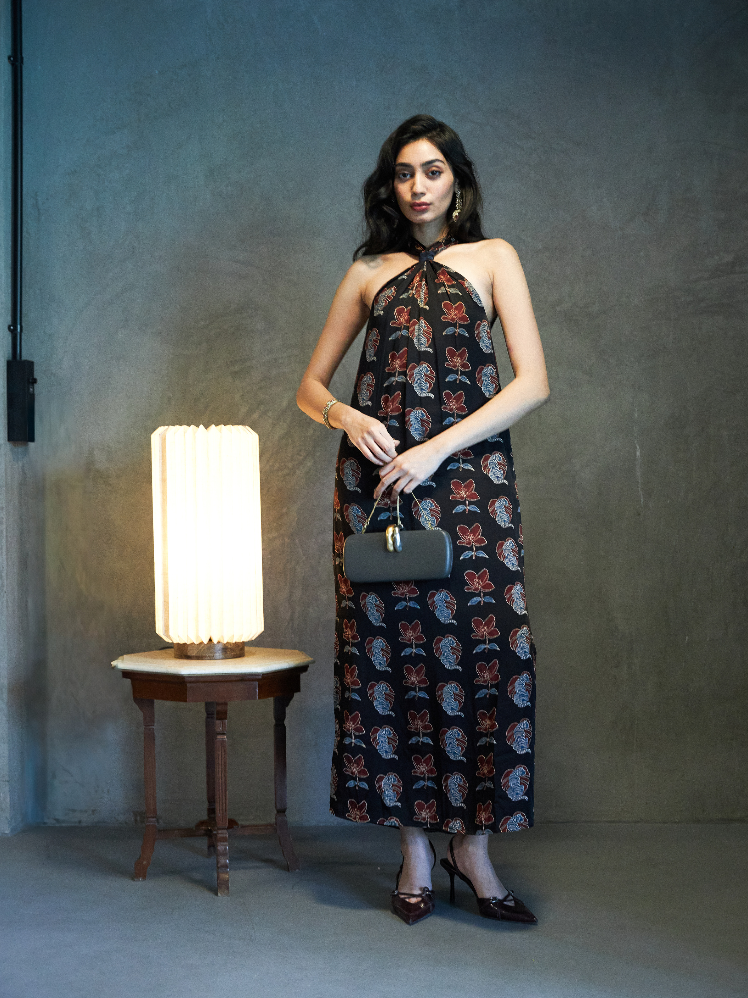 The Knot Dress at Kamakhyaa by Anushé Pirani. This item is Bloom After Dark by Anushe Pirani, Dresses, Midnight Blueprint, Tops & Shirts, Woman co-ord sets, Womenswear