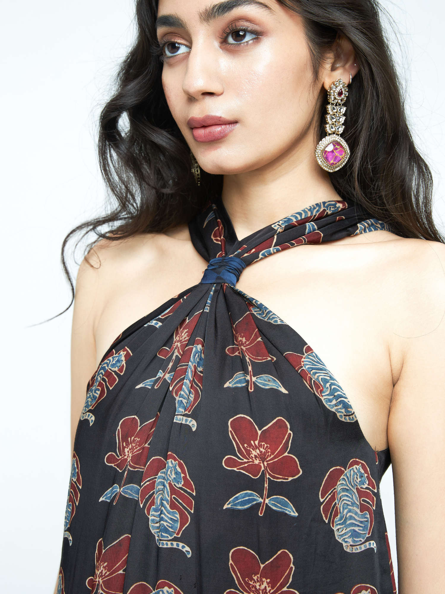 The Knot Dress at Kamakhyaa by Anushé Pirani. This item is Bloom After Dark by Anushe Pirani, Dresses, Midnight Blueprint, Tops & Shirts, Woman co-ord sets, Womenswear