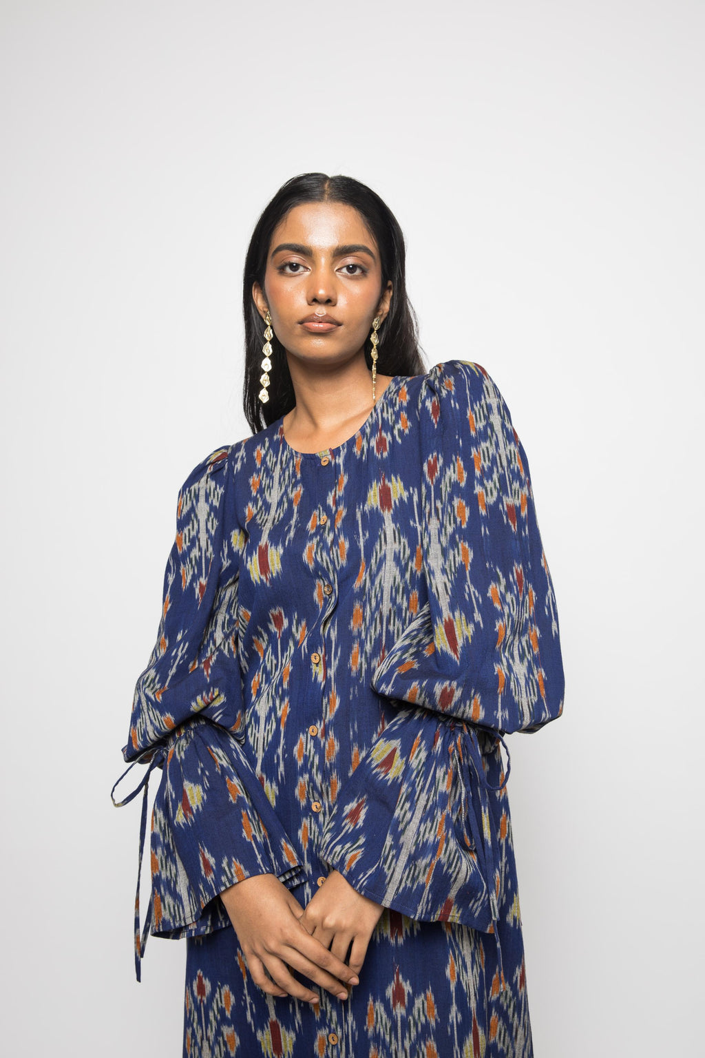 The Little Big Dress at kamakhyaa.com by Anushé Pirani. This item is 100% Cotton, Beach Wear, Blue, Brunch Wear, Casual Wear, Console Collection List, Cotton, Fresh Ink by Anushe Pirani, Handwoven cotton, Ikat Prints, Regular Fit, Royal Blue, Vacation Wear, Womenswear
