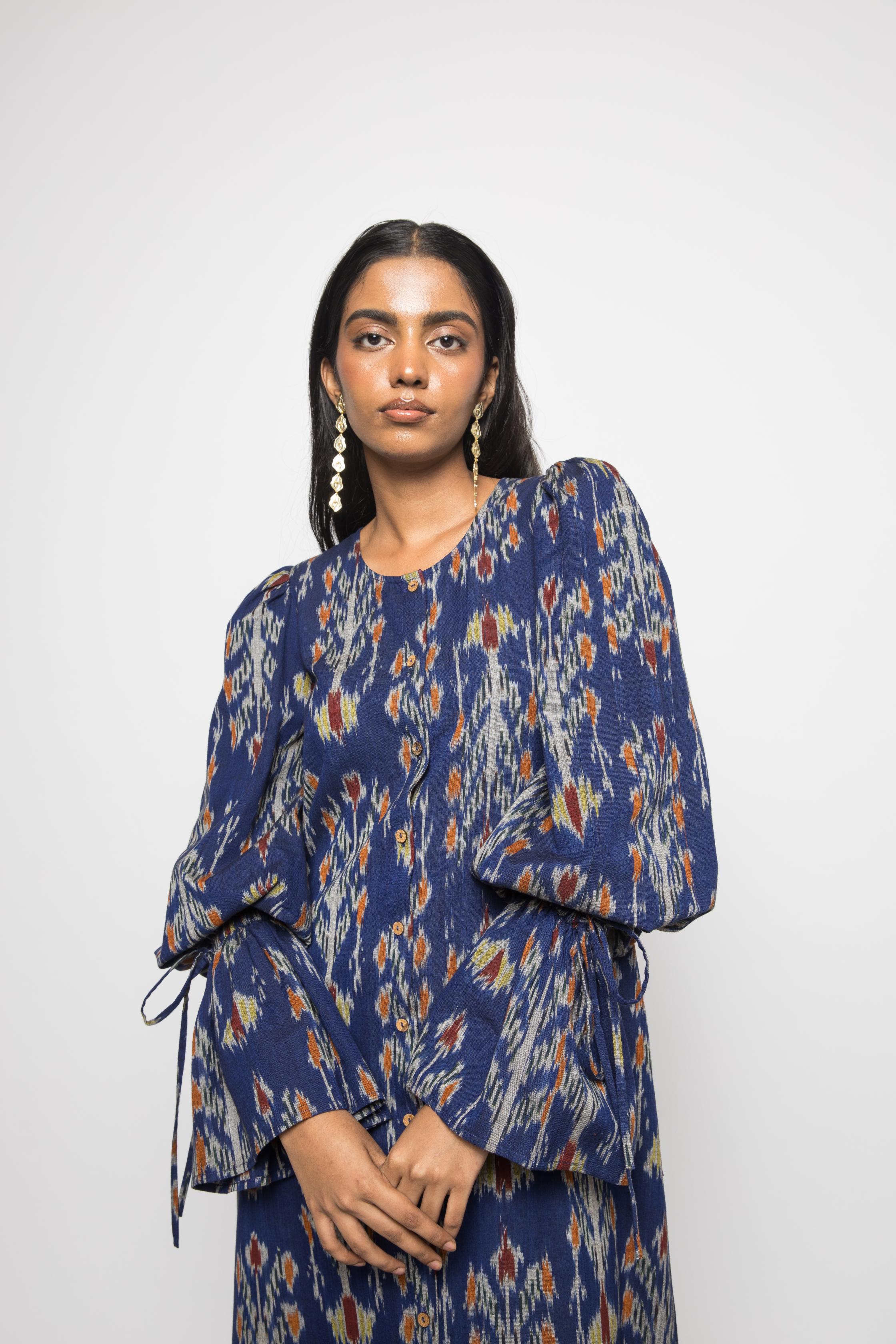 The Little Big Dress at kamakhyaa.com by Anushé Pirani. This item is 100% Cotton, Beach Wear, Blue, Brunch Wear, Casual Wear, Console Collection List, Cotton, Fresh Ink by Anushe Pirani, Handwoven cotton, Ikat Prints, Regular Fit, Royal Blue, Vacation Wear, Womenswear
