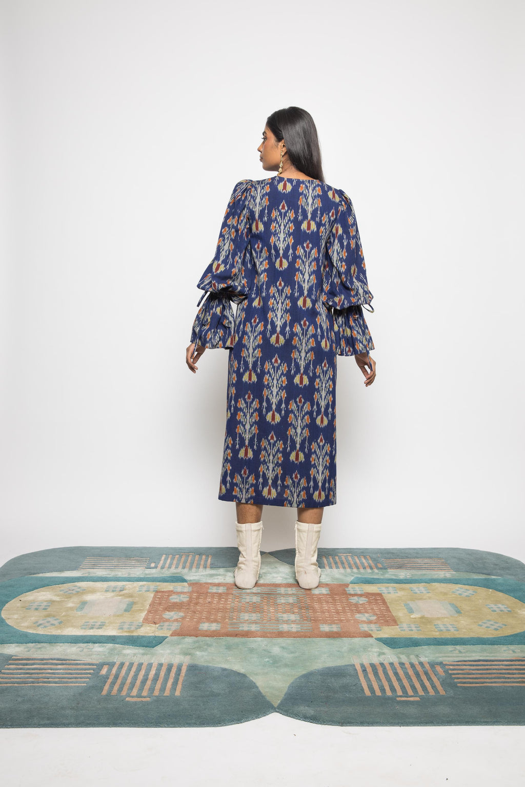 The Little Big Dress at kamakhyaa.com by Anushé Pirani. This item is 100% Cotton, Beach Wear, Blue, Brunch Wear, Casual Wear, Console Collection List, Cotton, Fresh Ink by Anushe Pirani, Handwoven cotton, Ikat Prints, Regular Fit, Royal Blue, Vacation Wear, Womenswear