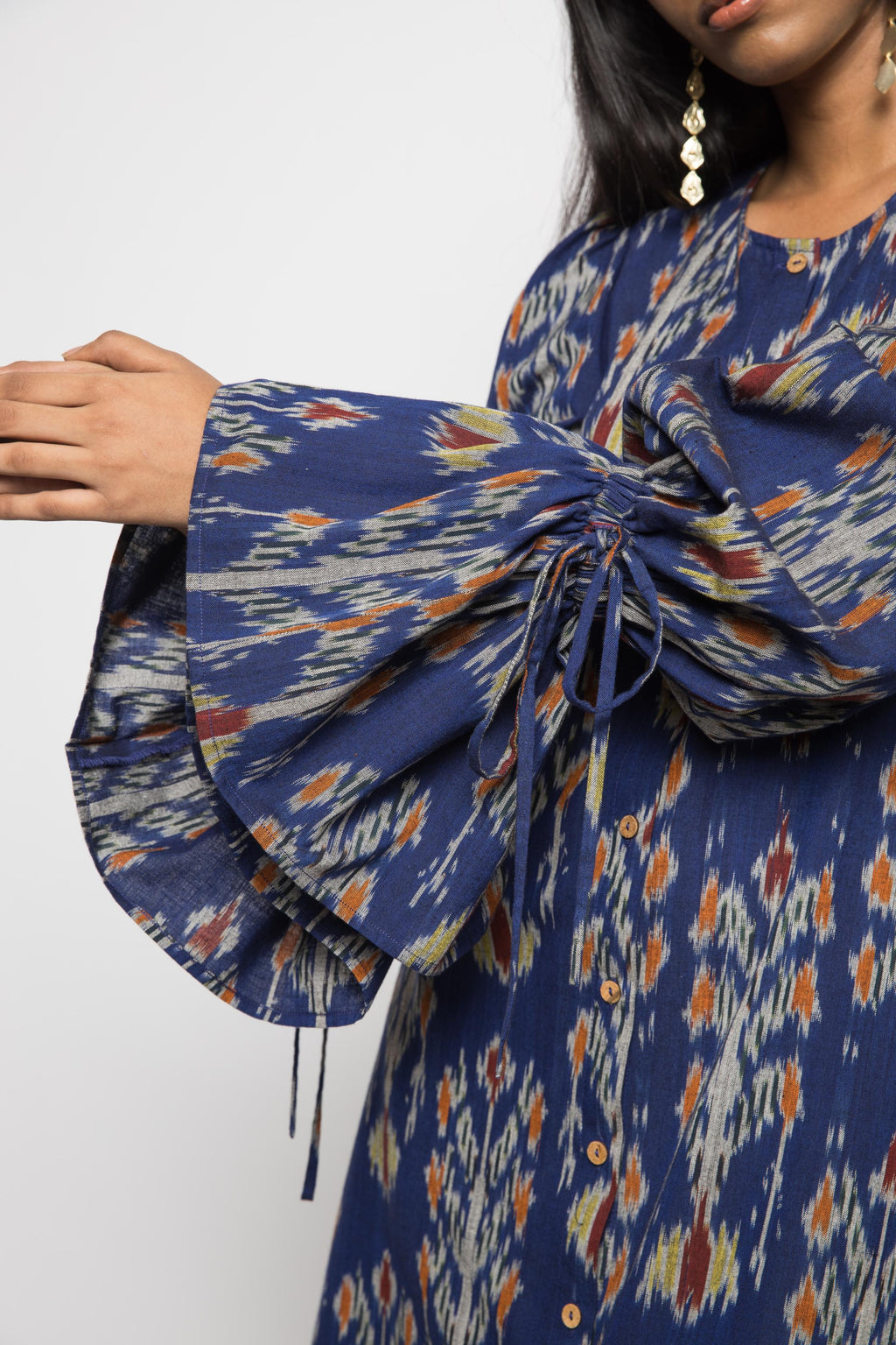 The Little Big Dress at kamakhyaa.com by Anushé Pirani. This item is 100% Cotton, Beach Wear, Blue, Brunch Wear, Casual Wear, Console Collection List, Cotton, Fresh Ink by Anushe Pirani, Handwoven cotton, Ikat Prints, Regular Fit, Royal Blue, Vacation Wear, Womenswear