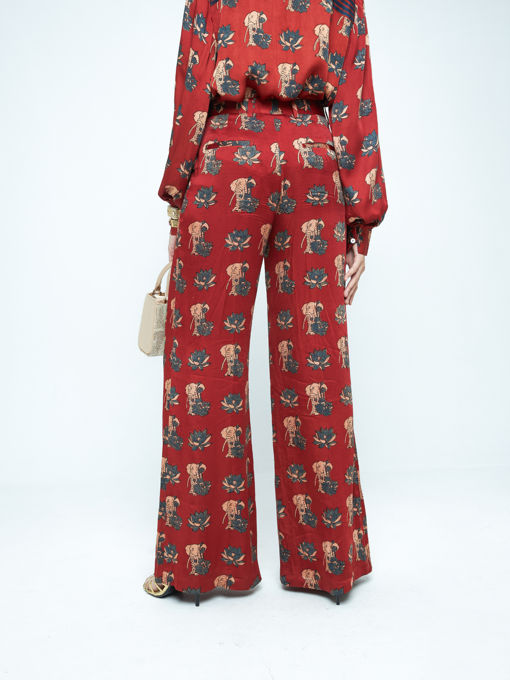 The Pleat Pants at Kamakhyaa by Anushé Pirani. This item is Bloom After Dark by Anushe Pirani, Midnight Blueprint, Pants, Under $200, Womenswear