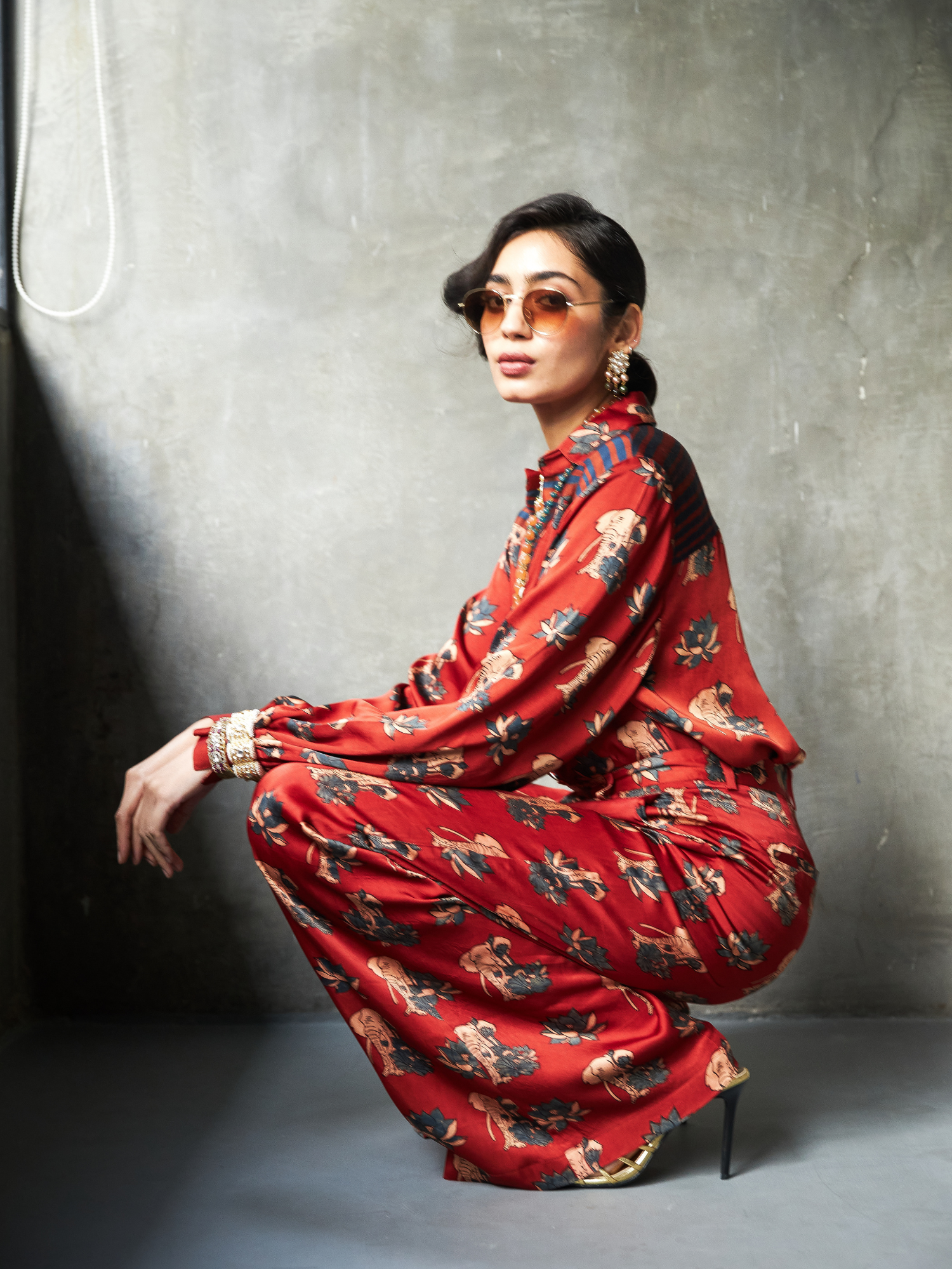 The Pleat Pants at Kamakhyaa by Anushé Pirani. This item is Bloom After Dark by Anushe Pirani, Midnight Blueprint, Pants, Under $200, Womenswear