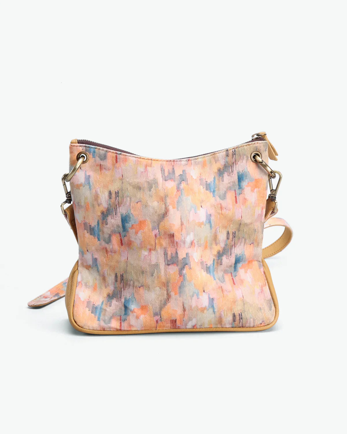 Tie & Dye Casual Wear Hand Bag at Kamakhyaa by The Indian Trunk. This item is Artisan Made, Casual Wear, Free Size, Hand Bags, leather, Pink, Tie & Dye, Velvet velour