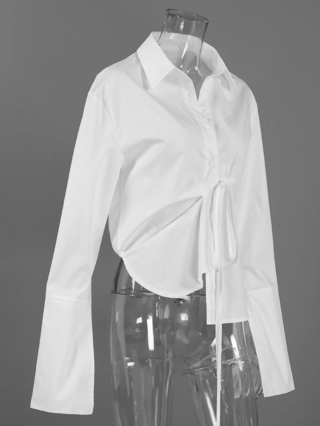 Tie-Waist Detail Wrap-Front Shirt at kamakhyaa.com by Trendsi. This item is Helene, Ship From Overseas, Under $100