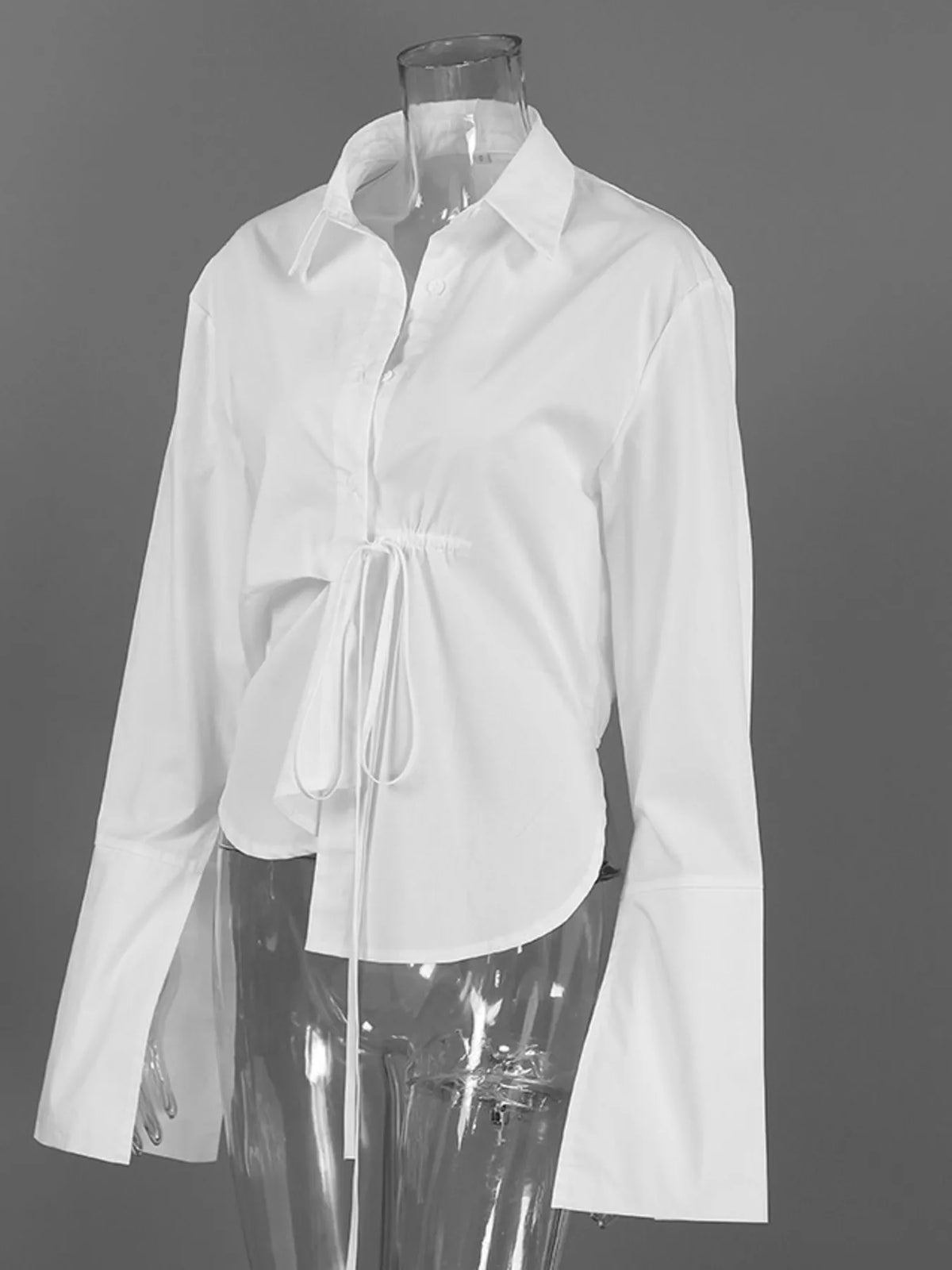 Tie-Waist Detail Wrap-Front Shirt at kamakhyaa.com by Trendsi. This item is Helene, Ship From Overseas, Under $100