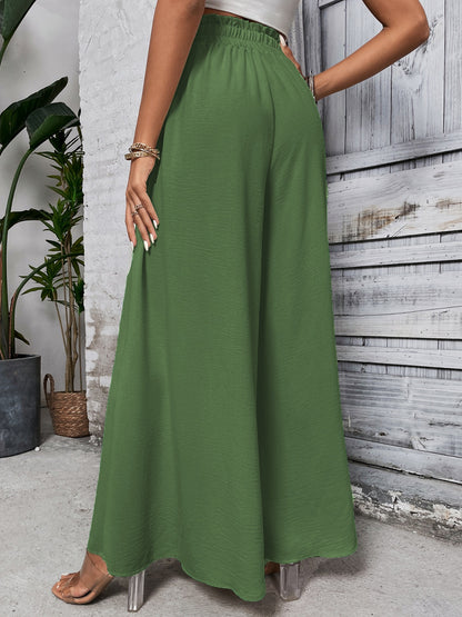 Tied High Waist Wide Leg Pants at Kamakhyaa by Trendsi. This item is Hanny, Ship From Overseas, Trendsi