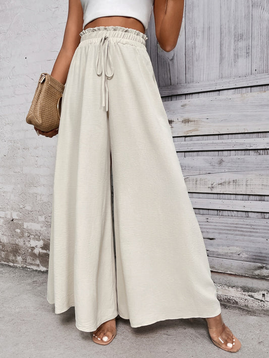 Tied High Waist Wide Leg Pants at Kamakhyaa by Trendsi. This item is Hanny, Ship From Overseas, Trendsi