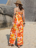 Tied Printed Tube Wide Leg Jumpsuit at Kamakhyaa by Trendsi. This item is H.R.Z, Ship From Overseas, Trendsi
