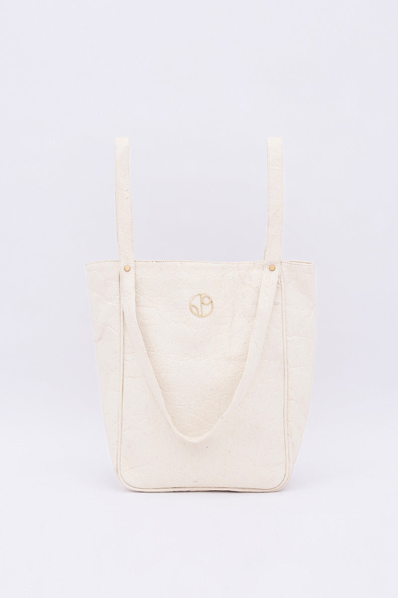 Tokyo NRT - Piñatex® Tote Bag - Latte at Kamakhyaa by 1 People. This item is Made from Natural Materials, Tote Bags