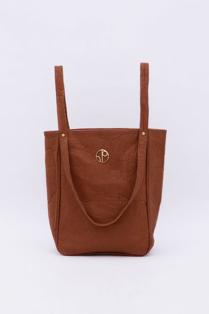 Tokyo NRT - Piñatex® Tote Bag - Mocha at Kamakhyaa by 1 People. This item is Made from Natural Materials, Tote Bags