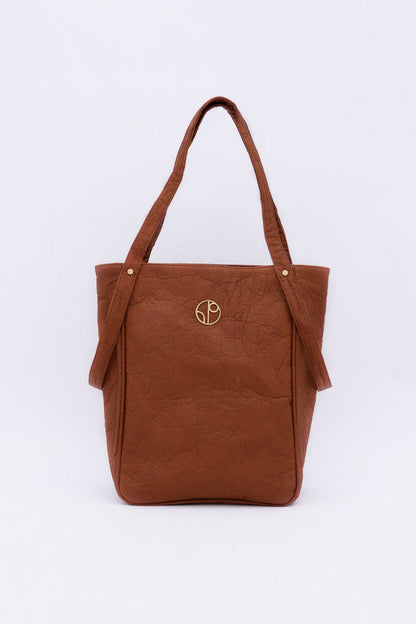 Tokyo NRT - Piñatex® Tote Bag - Mocha at Kamakhyaa by 1 People. This item is Made from Natural Materials, Tote Bags