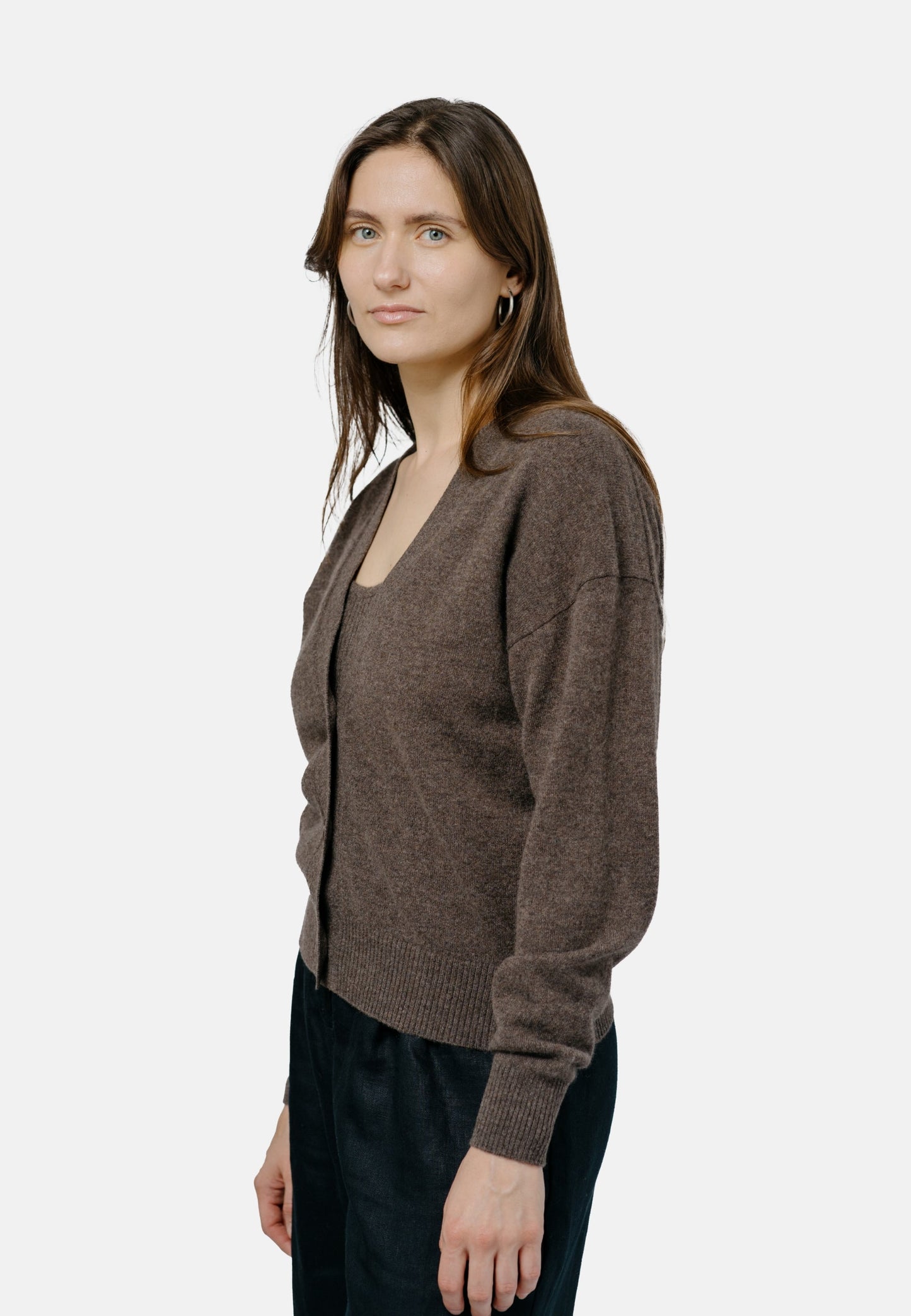 UIaanbaatar Cardigan Brown at Kamakhyaa by 1 People. This item is Made from Natural Materials