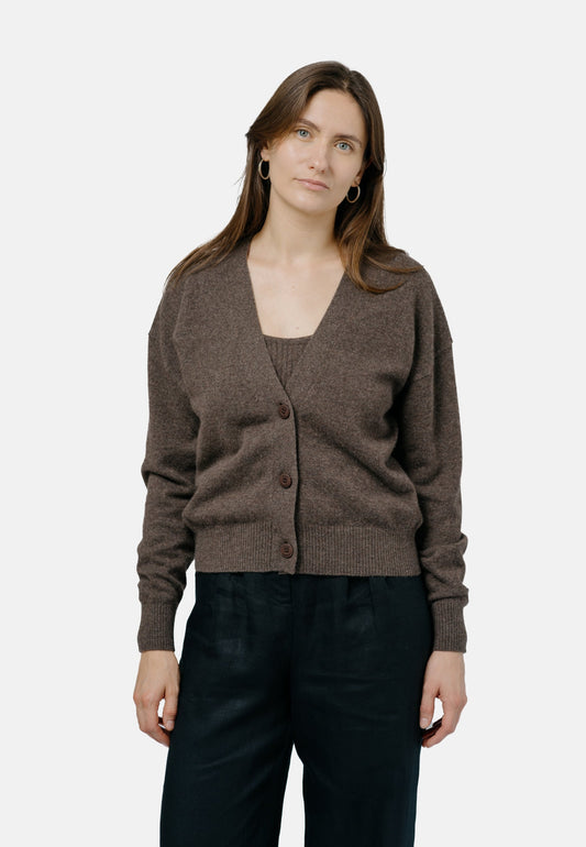 UIaanbaatar Cardigan Brown at Kamakhyaa by 1 People. This item is Made from Natural Materials