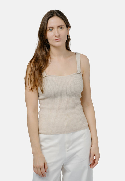 Ulaanbaatar Strap Top Off White at Kamakhyaa by 1 People. This item is Made from Natural Materials, Sleeveless Tops