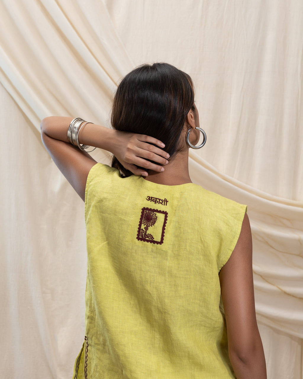 Utility Vest at Kamakhyaa by Akashi Clothing. This item is 100% Linen, Regular Fit, Solid Selfmade, Solids, The Stamp Edit By Akashi Clothing, Under $150