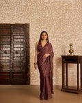 V neck tie up blouse with saree at Kamakhyaa by Akashi Clothing. This item is Ajrakh by Akashi Clothing, Under $150