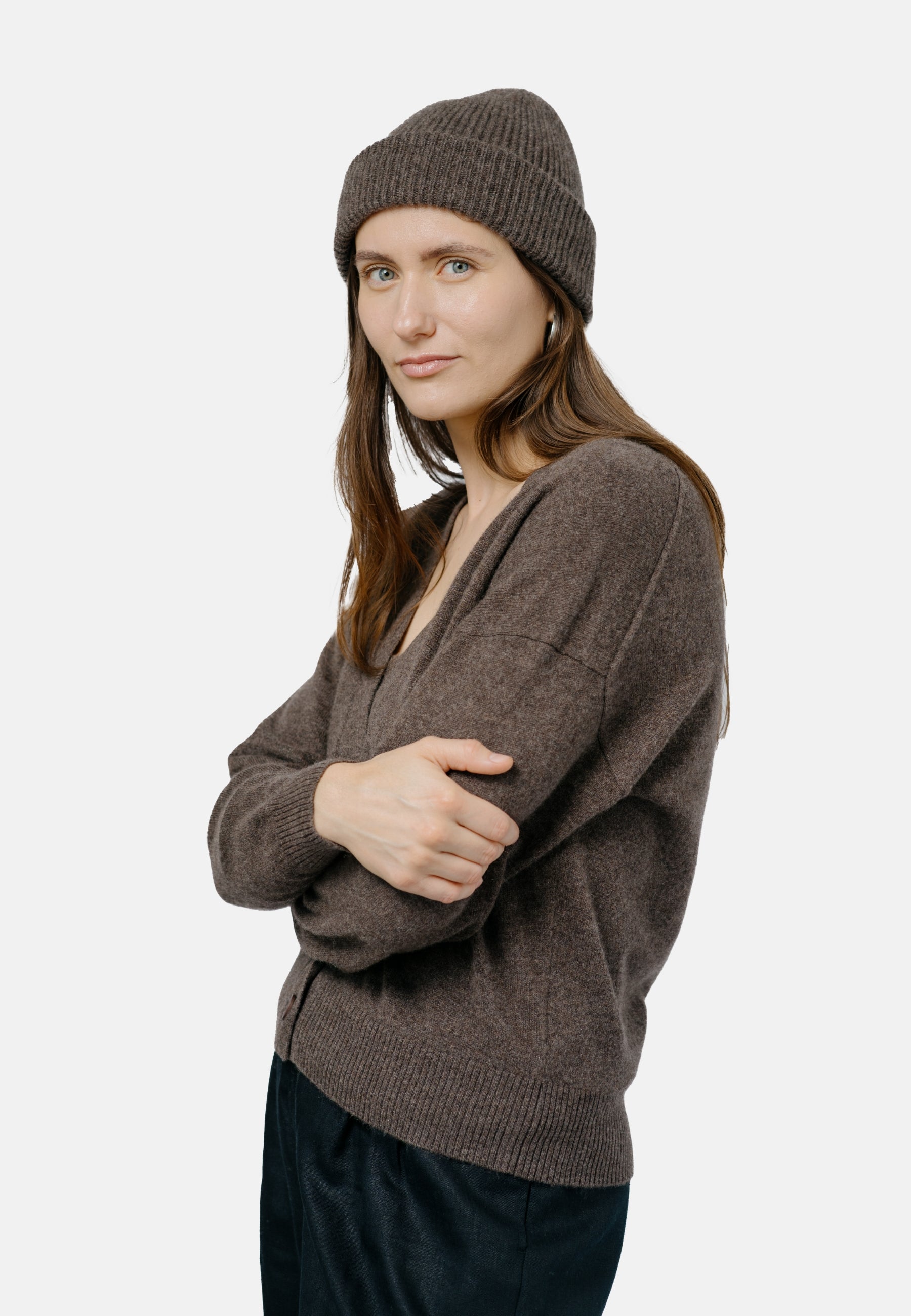 Vilnius Beanie Brown at Kamakhyaa by 1 People. This item is Made from Natural Materials