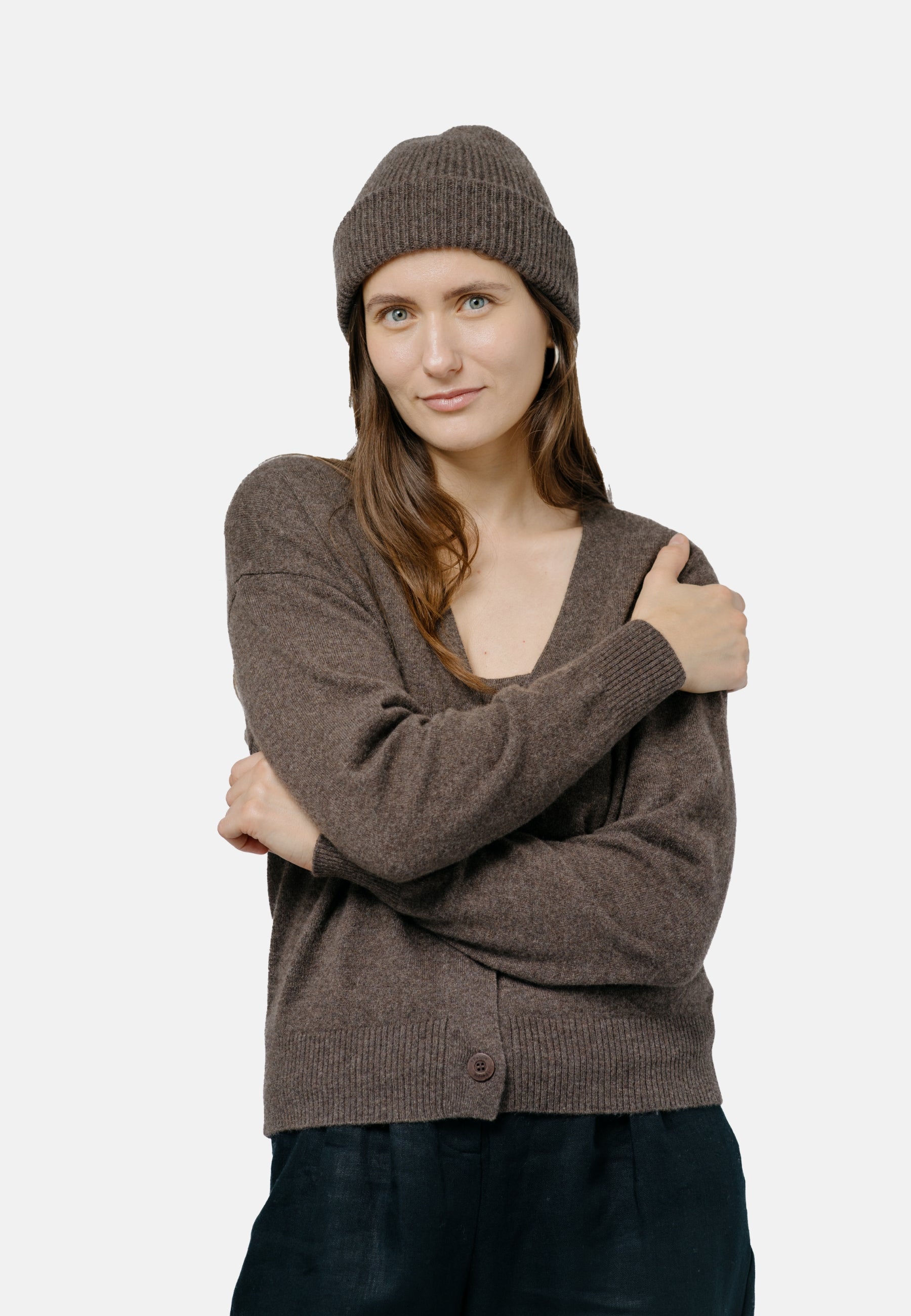 Vilnius Beanie Brown at Kamakhyaa by 1 People. This item is Made from Natural Materials