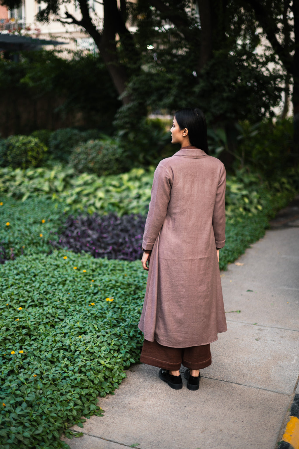 Walnut Merino Wool Alaska Jacket at Kamakhyaa by Raas. This item is Brown, Jackets, Merino Wool, Regular Fit, Uru by Raas, Winter Wear, Woven
