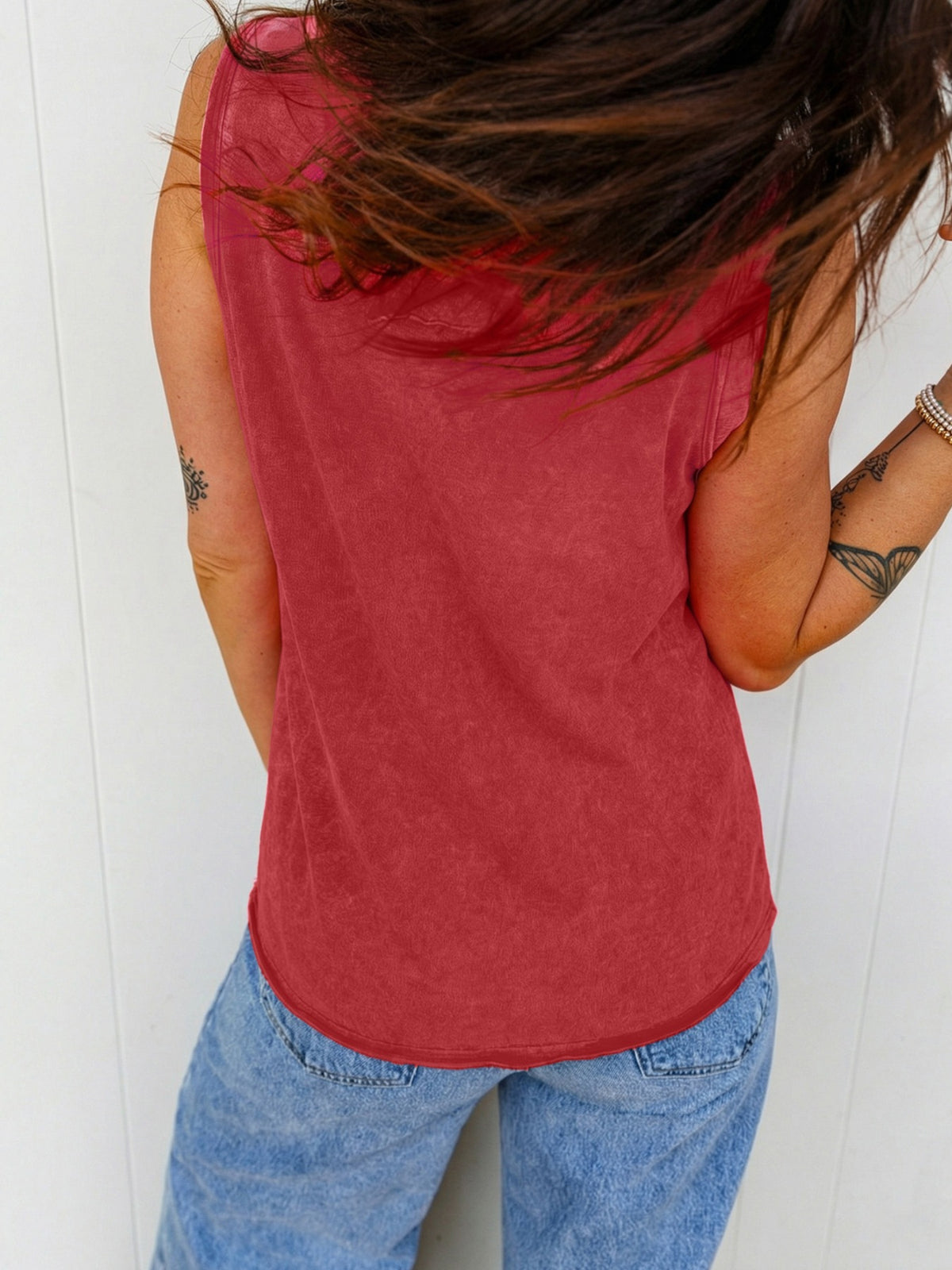 Wash V-Neck Tank Top at kamakhyaa.com by Trendsi. This item is Ship From Overseas, SYNZ, Under $50