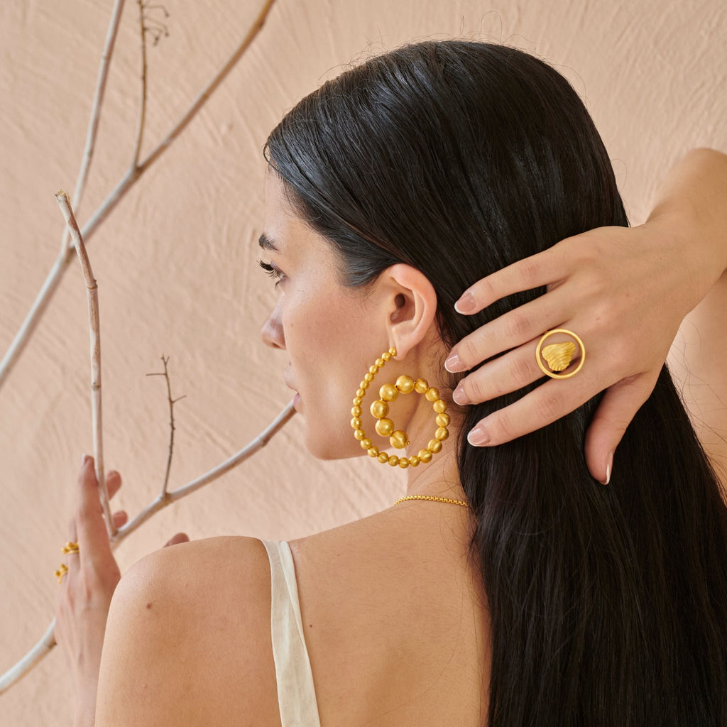 Whirl Hoops at Kamakhyaa by The Loom Art. This item is Hoop Earrings, Missing image, Orbis by The Loom Art, Under $50