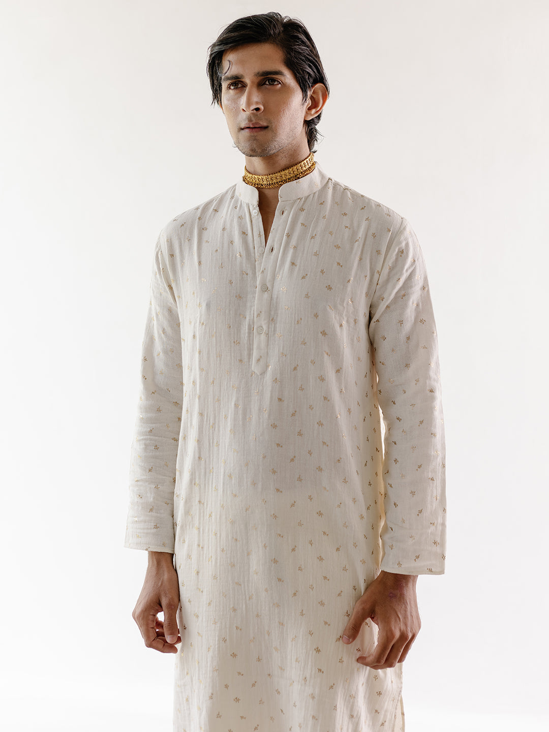 White Cotton Linen Kurta Set at Kamakhyaa by RoohbyRidhimaa. This item is Cotton, Cotton Linen, Cotton Silk, Festive Wear, Kurta Pant Sets, Linen, Luxurious Cotton Linen, Men Kurta Pant Sets, Menswear By RoohbyRidhimaa, Qala By RoohbyRidhimaa, Regular Fit, Solids, White