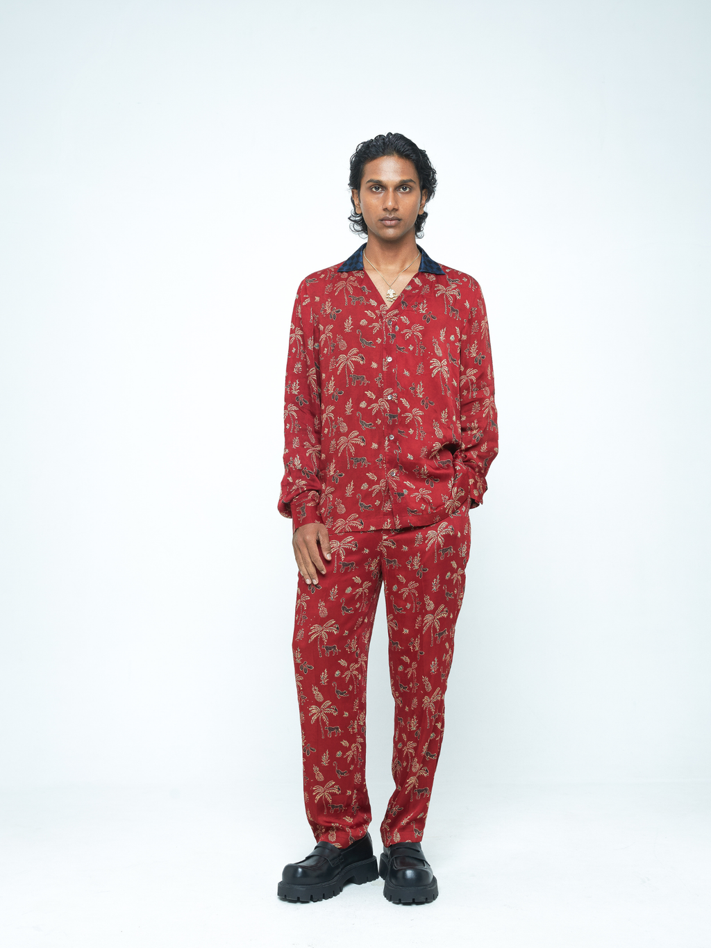 Wild T-Shirt Shirt at Kamakhyaa by Anushé Pirani. This item is Bloom After Dark by Anushe Pirani, Menswear, Midnight Blueprint, T-Shirts & Shirts, Tops & Shirts, Under $50