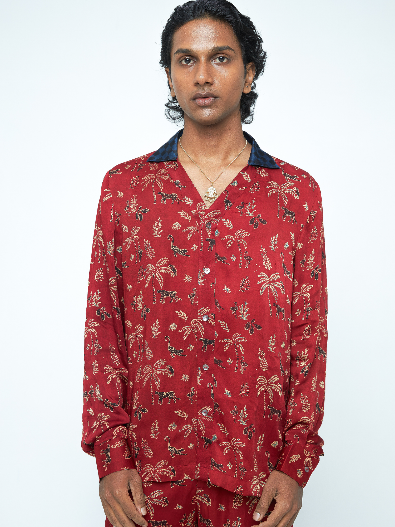 Wild T-Shirt Shirt at Kamakhyaa by Anushé Pirani. This item is Bloom After Dark by Anushe Pirani, Menswear, Midnight Blueprint, T-Shirts & Shirts, Tops & Shirts, Under $50