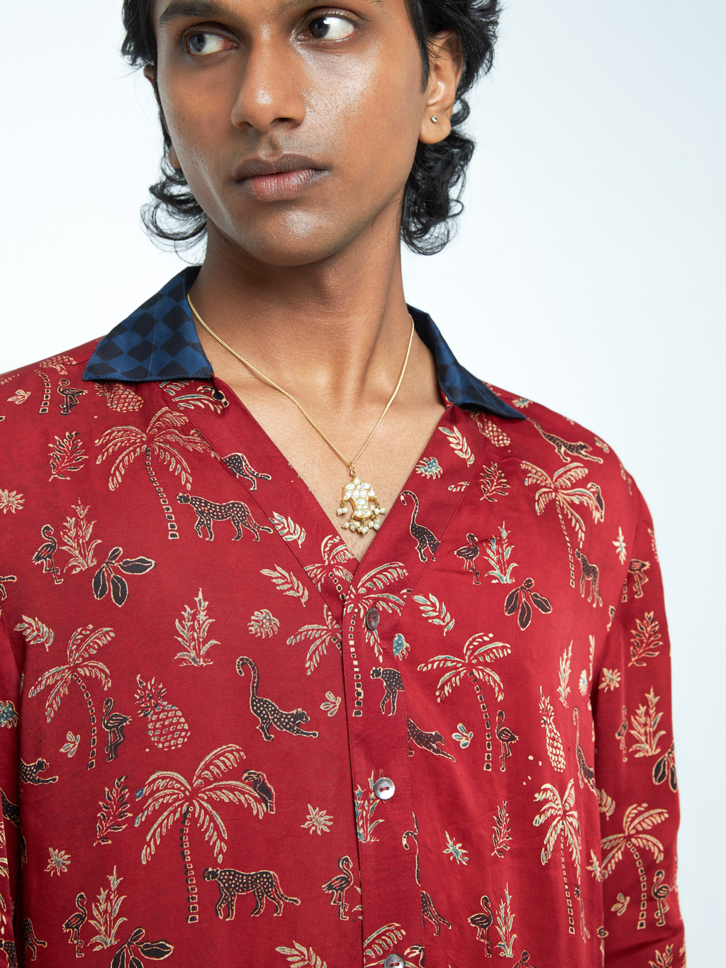 Wild T-Shirt Shirt at Kamakhyaa by Anushé Pirani. This item is Bloom After Dark by Anushe Pirani, Menswear, Midnight Blueprint, T-Shirts & Shirts, Tops & Shirts, Under $50