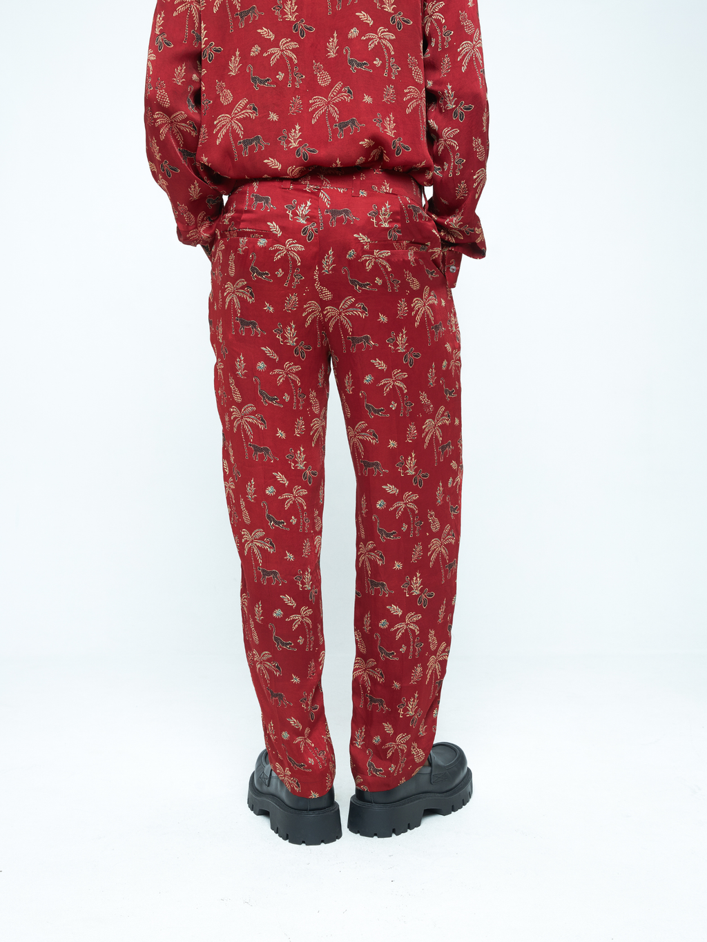 Wild Tapered Pants at Kamakhyaa by Anushé Pirani. This item is Bloom After Dark by Anushe Pirani, Menswear, Midnight Blueprint, Pants, Under $50