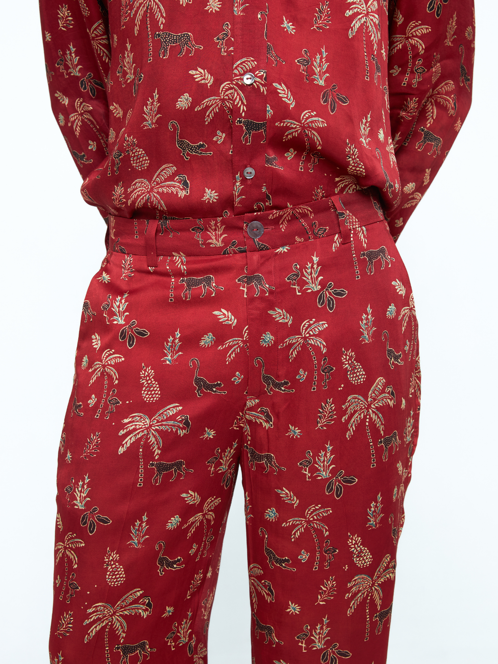 Wild Tapered Pants at Kamakhyaa by Anushé Pirani. This item is Bloom After Dark by Anushe Pirani, Menswear, Midnight Blueprint, Pants, Under $50