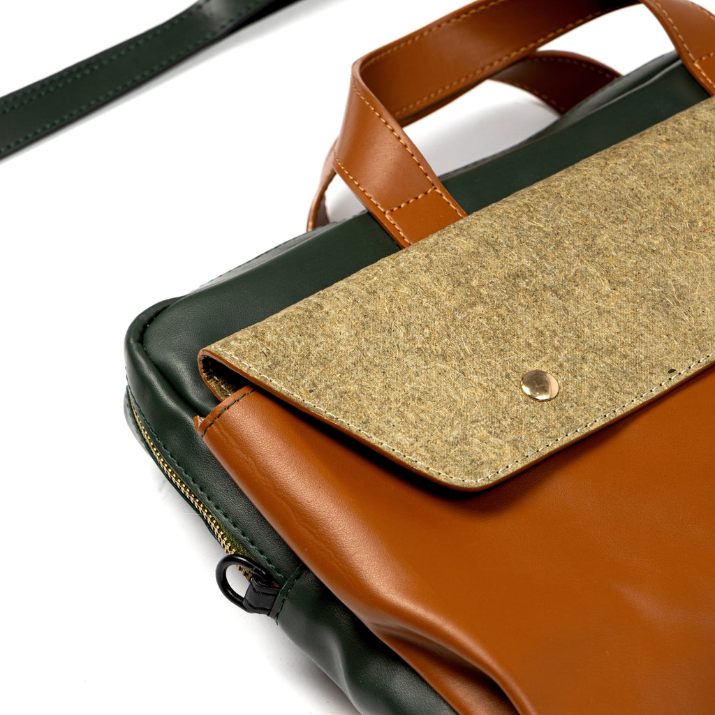 Willow Vegan Leather Laptop Sleeve - Tan at Kamakhyaa by Green Hermitage. This item is A Walk in the Forest by Green Hermitage, Banana Leather, Coconut Leather, Laptop Bags, Under $50
