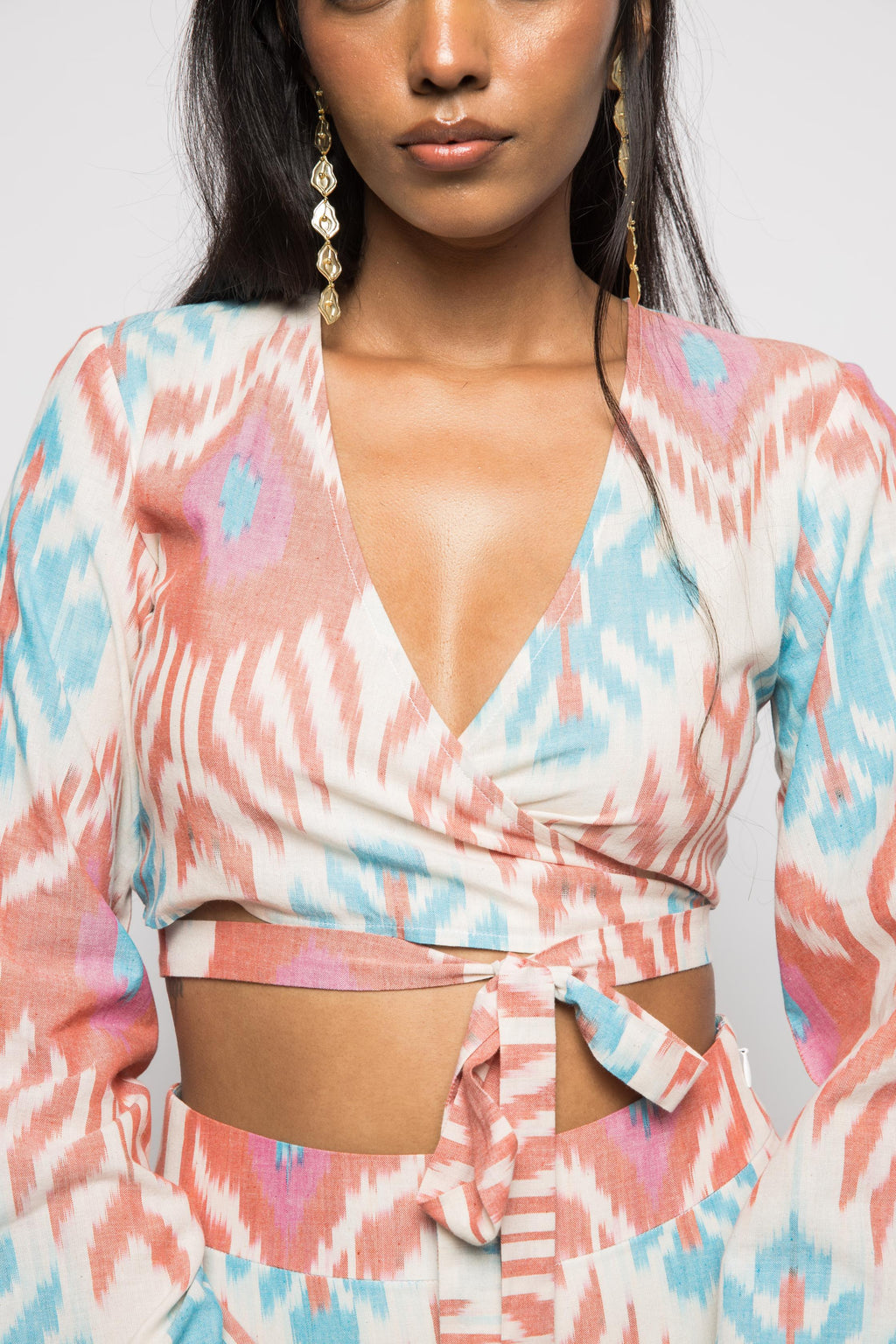 Wrap & Tie Top at kamakhyaa.com by Anushé Pirani. This item is Fresh Ink by Anushe Pirani, Under $50