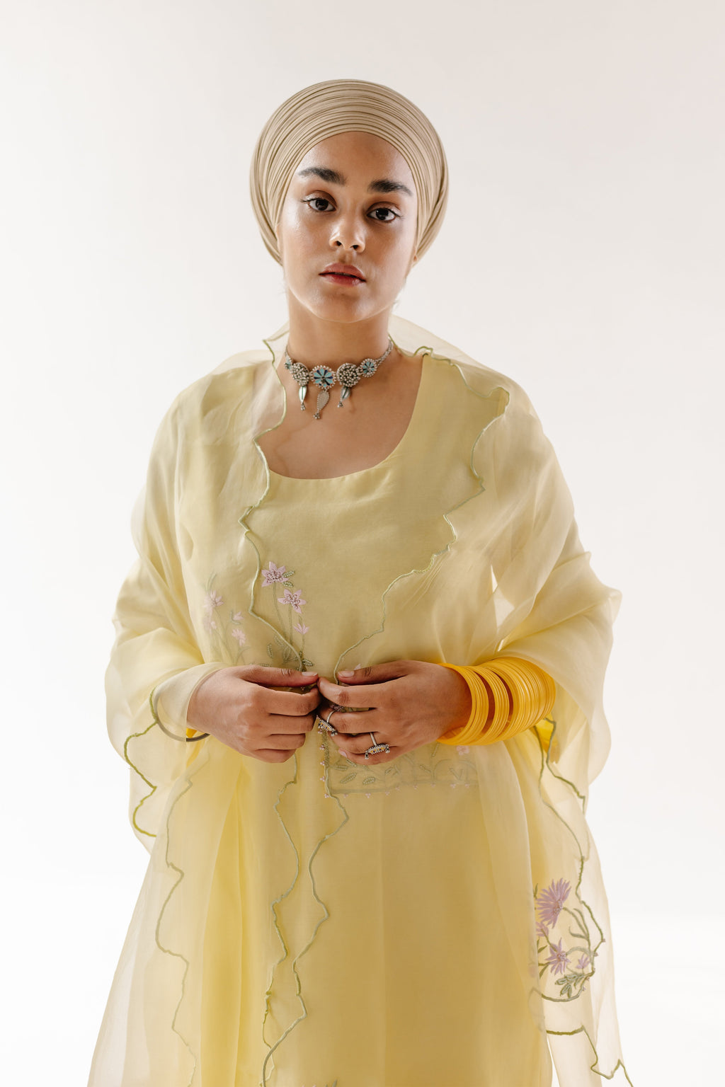 Yellow Chanderi Silk Kurta Pant Set with Dupatta at Kamakhyaa by RoohbyRidhimaa. This item is Casual Wear, Chanderi Silk, Dupattas, Kurta Set with Dupattas, Kurta Sets, Relaxed Fit, Resham Embroidered, Silk Chanderi, Toxin free, Yellow