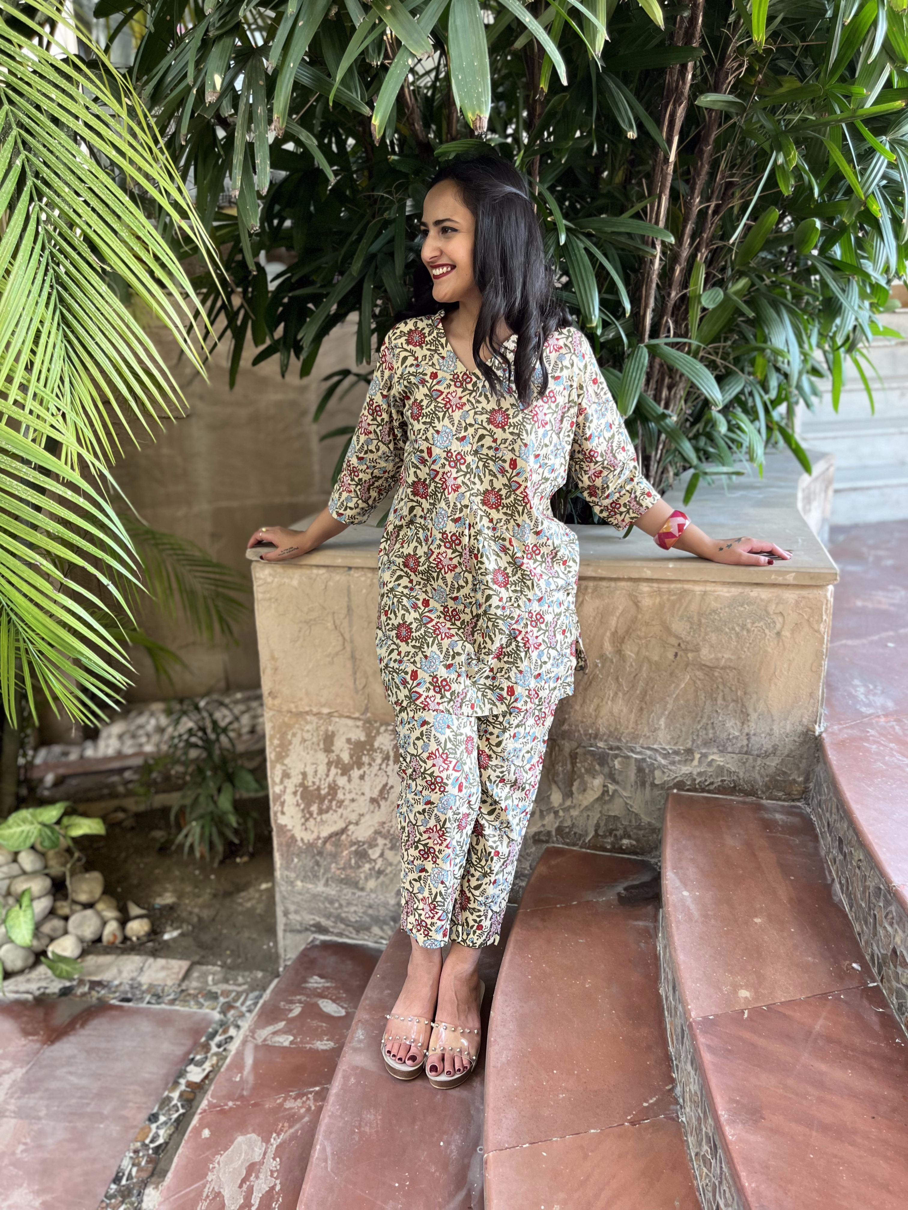 Yellow Printed Co-ord Set at Kamakhyaa by Kamakhyaa. This item is 100% pure cotton, Casual Wear, Co-ord Sets, KKYSS, Lounge Wear Co-ords, Natural, Prints, Relaxed Fit, Summer Sutra, Womenswear, Yellow