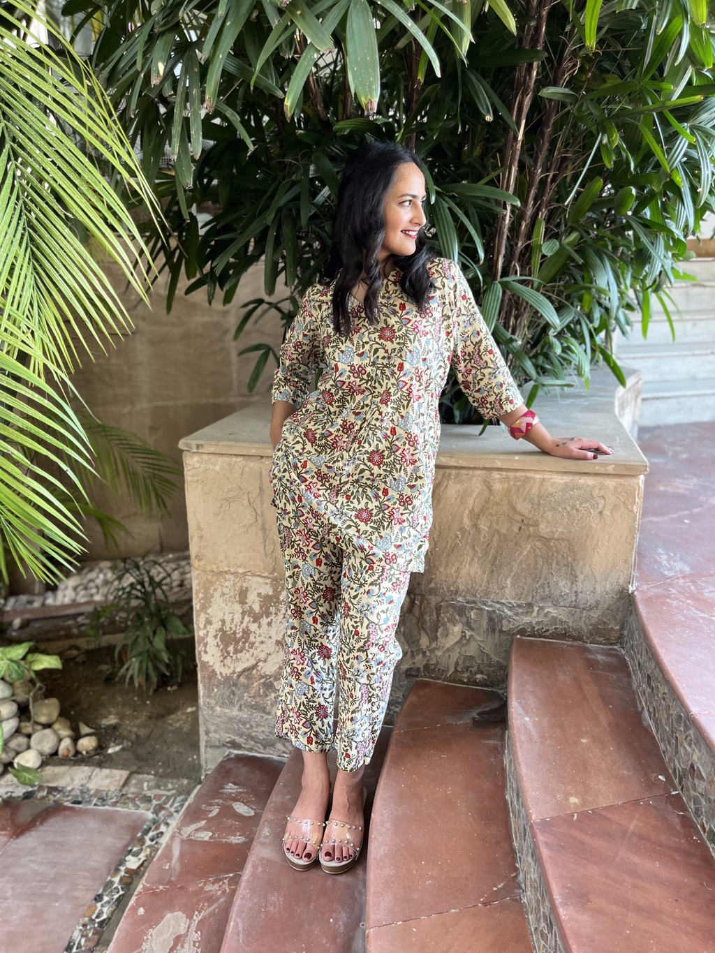 Yellow Printed Co-ord Set at Kamakhyaa by Kamakhyaa. This item is 100% pure cotton, Casual Wear, Co-ord Sets, KKYSS, Lounge Wear Co-ords, Natural, Prints, Relaxed Fit, Summer Sutra, Womenswear, Yellow