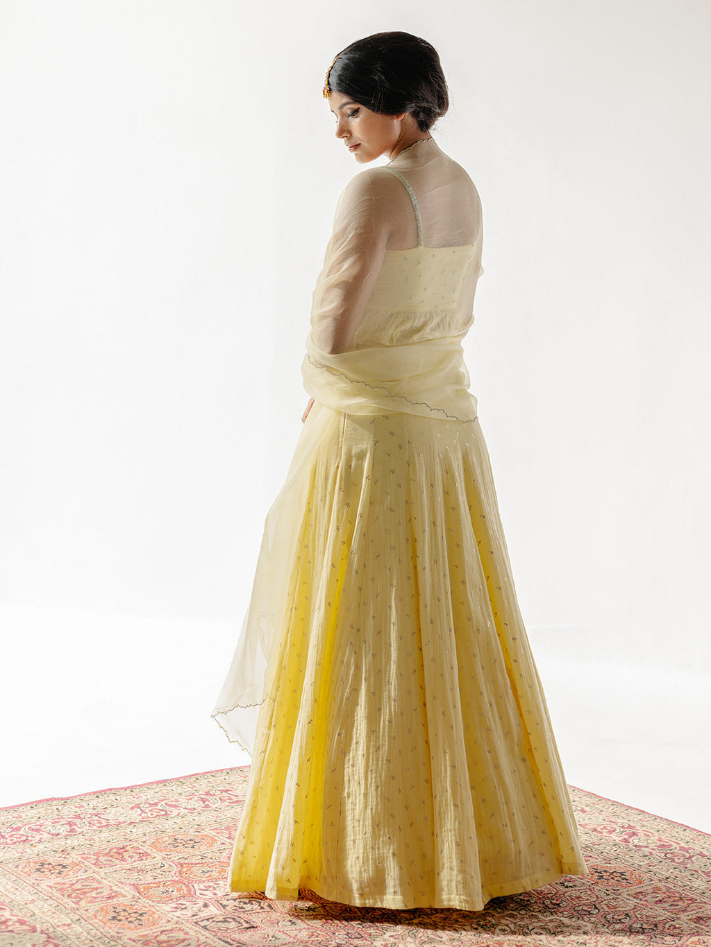 Yellow Silk Organza Lehenga Set at Kamakhyaa by RoohbyRidhimaa. This item is Cotton Linen, Cotton Voil, Embroidered, Festive Wear, Free Size, Kurta Sets, Lehenga Sets, Organza, Silk Organza, Toxin free, Yellow, Zari Embroidered