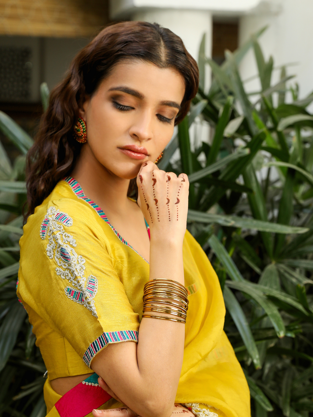 Yellow Viscose Silk Saree Set with Resham Embroidery at Kamakhyaa by RoohbyRidhimaa. This item is Embroidered, Festive Wear, Free Size, Resham Embroidered, Saree Sets, Silk Organza, Toxin free, Viscose Raw Silk, Yellow