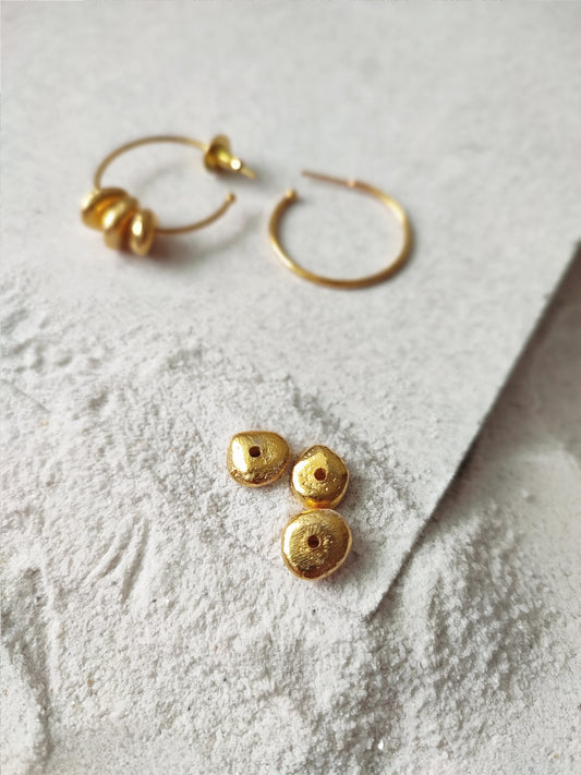 Alen Small Gold Brass, Earrings, Fashion Jewellery, Free Size, Gold, Solids Kamakhyaa